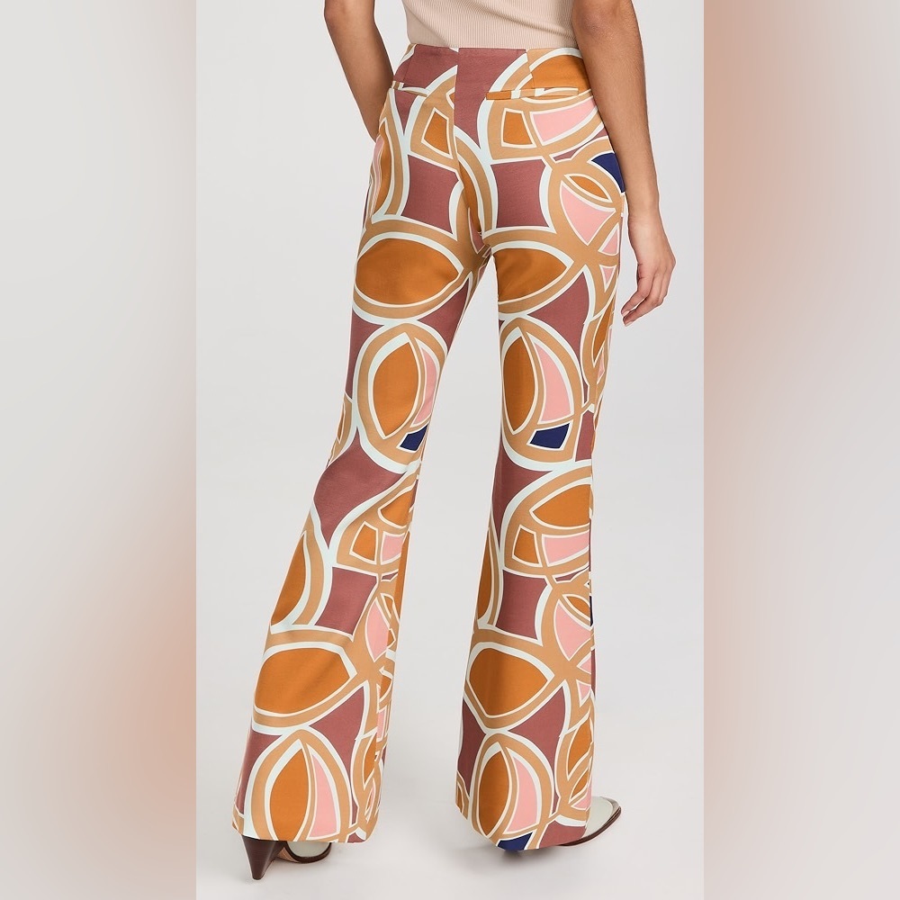 NWT Alexis Flared Daru Pant Abstract Orange - Picture 4 of 12